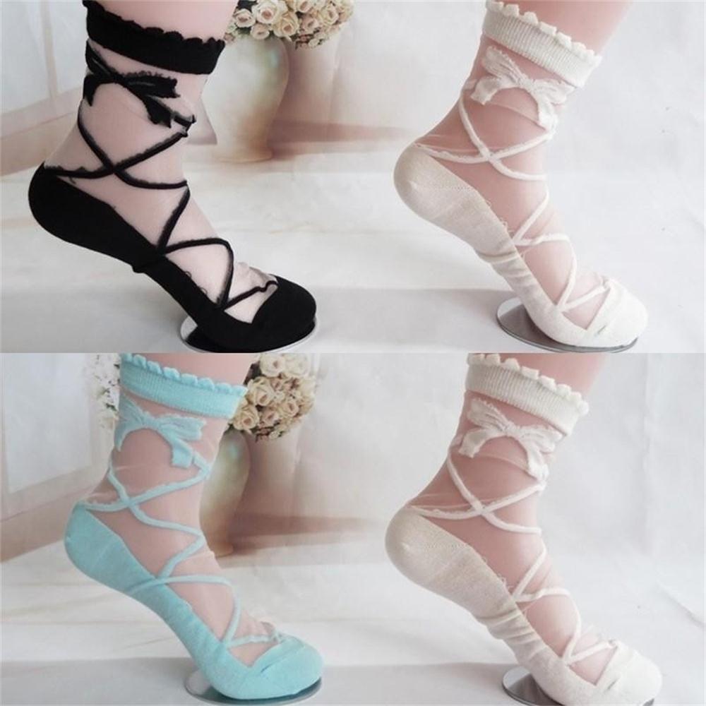 Vớ Lưới Xuyên Thấu Gắn Nơ Thời Trang Mùa Hè Cho Nữ