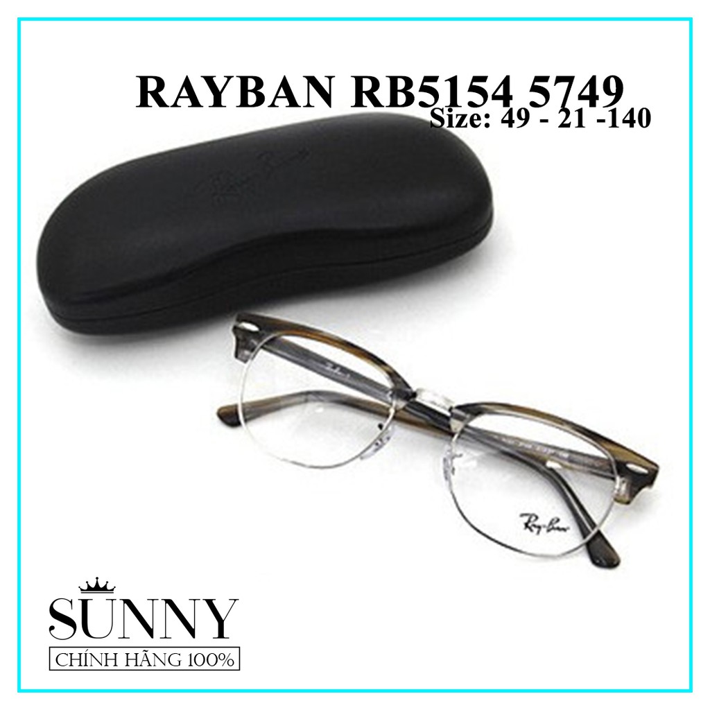 Gọng kính Rayban RB5154-5749 (sp chính hãng có tem thẻ bảo hành toàn quốc), thiết kế dễ đeo bảo vệ mắt