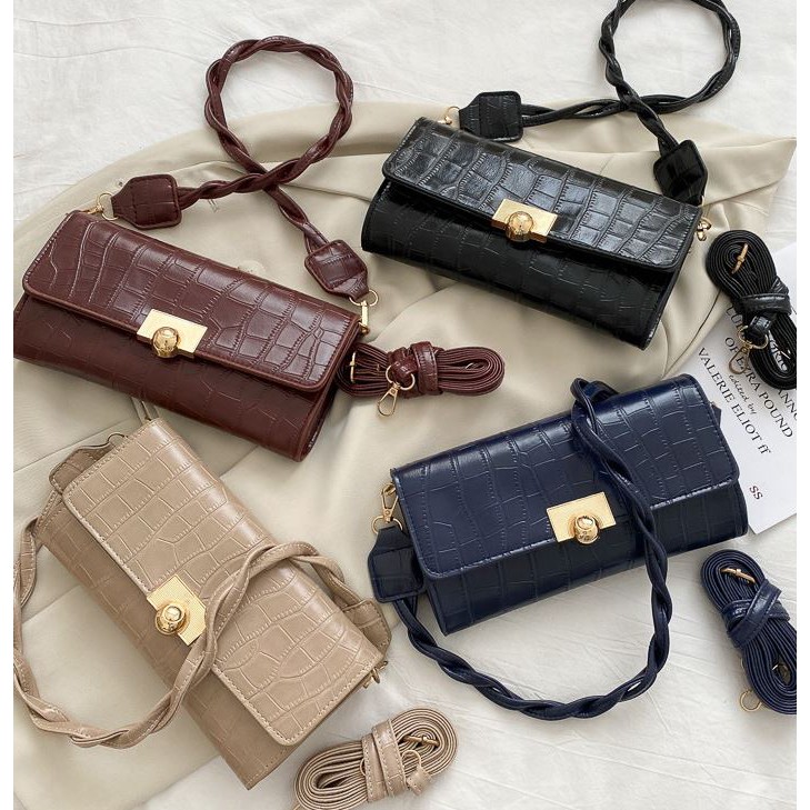 Set túi vân da kèm 2 dây đeo cực sang