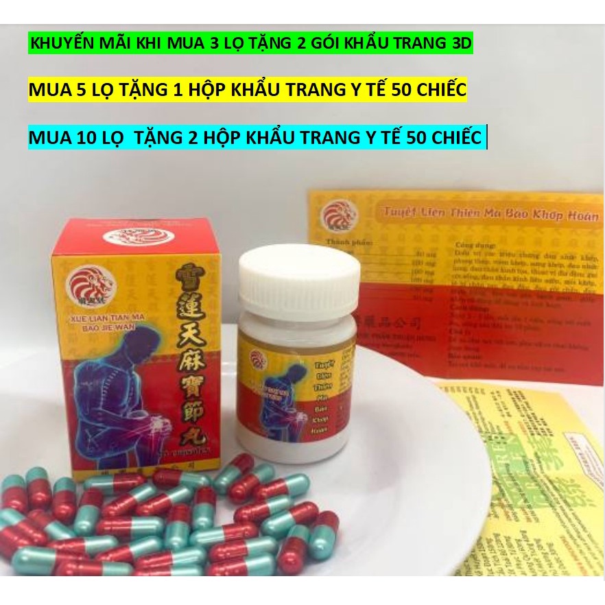 Tuyết Liên Thiên Ma Bảo Khớp Hoàn_DÙNG CHO NGƯỜI BỊ THOÁI HÓA, ĐAU NHỨC MỎI XƯƠNG KHỚP.