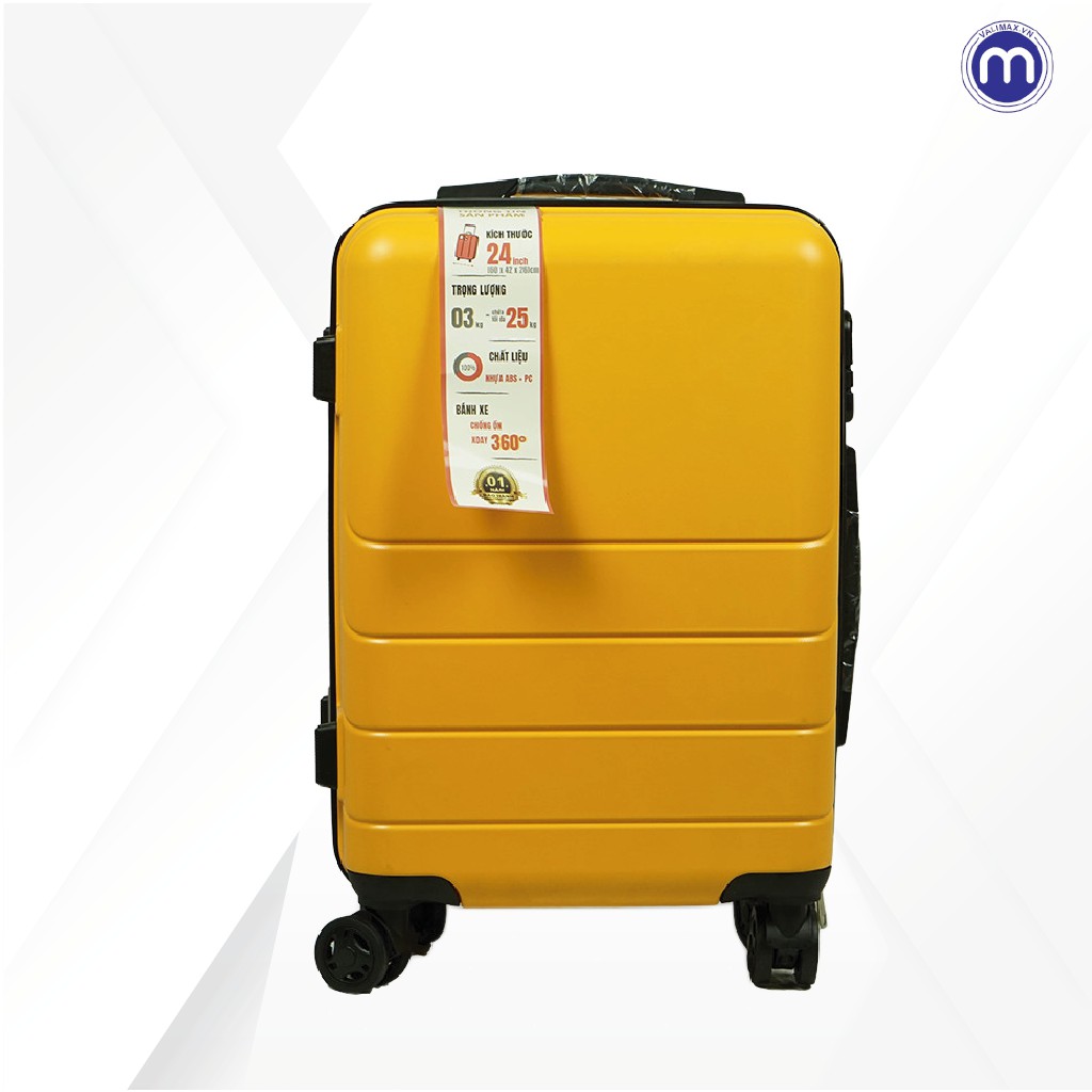 Vali kéo, Vali du lịch nhựa  ABS cao cấp, chính hãng, size20+size24, chống rạch, khóa mã số an toàn