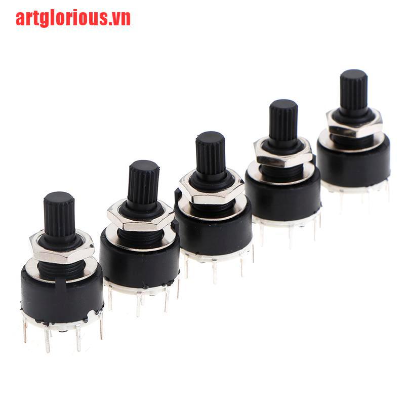 Công Tắc Xoay SR16MM 2 Cực 3 4 Vị Trí 1 Cực 5 6 8 Vị Trí
