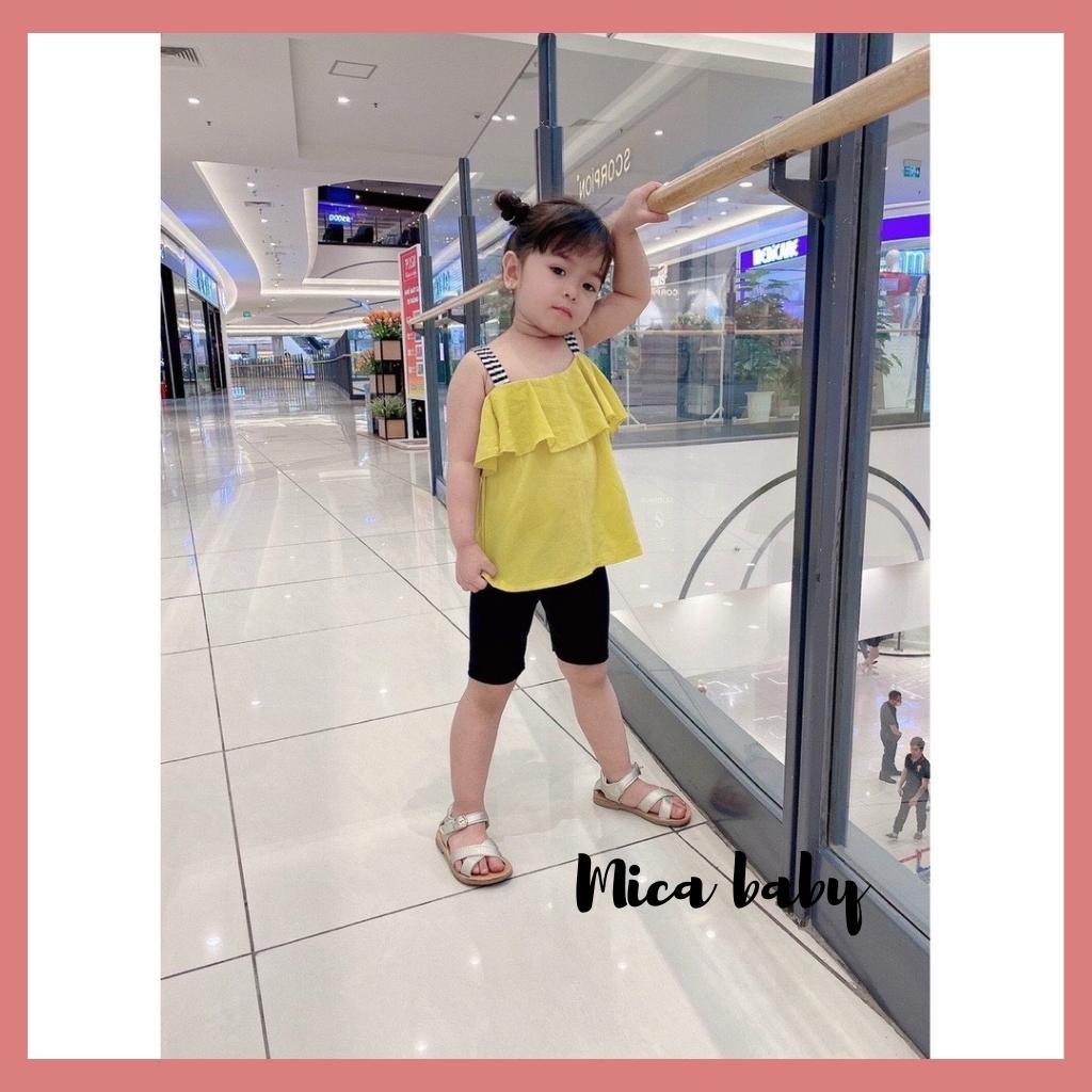 Quần legging bé gái, quần legging đùi màu trơn đáng yêu cho bé Mica baby QA27