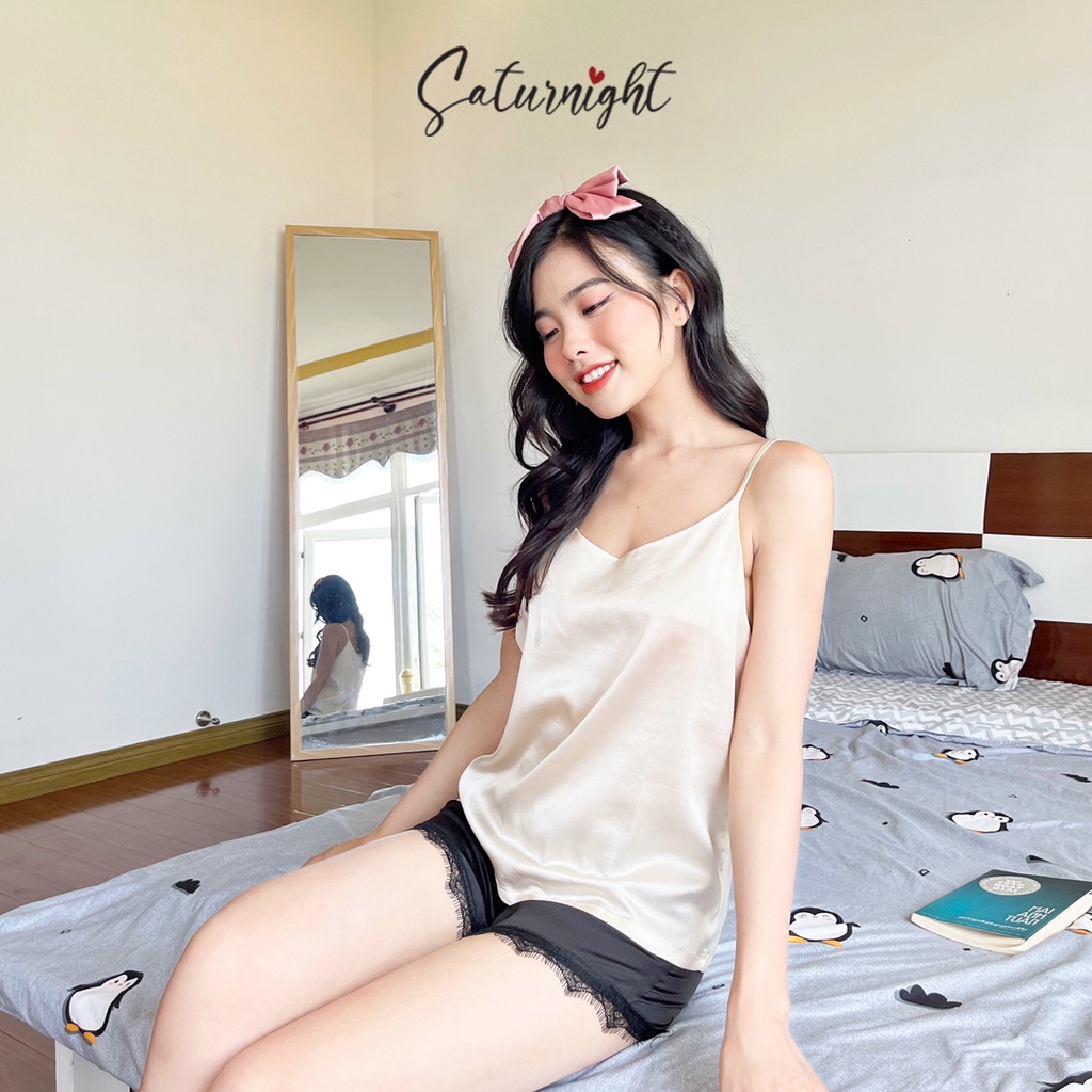 [Mã FAMARAL2 giảm 10K đơn 50K] Áo hai dây lụa, áo ngủ nữ mặc nhà cao cấp, mềm mại Saturnight | BigBuy360 - bigbuy360.vn