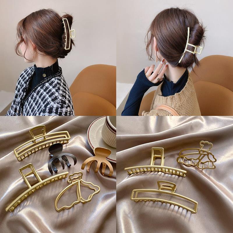 Kẹp Tóc Kim Loại Màu Vàng Thời Trang Hàn Quốc