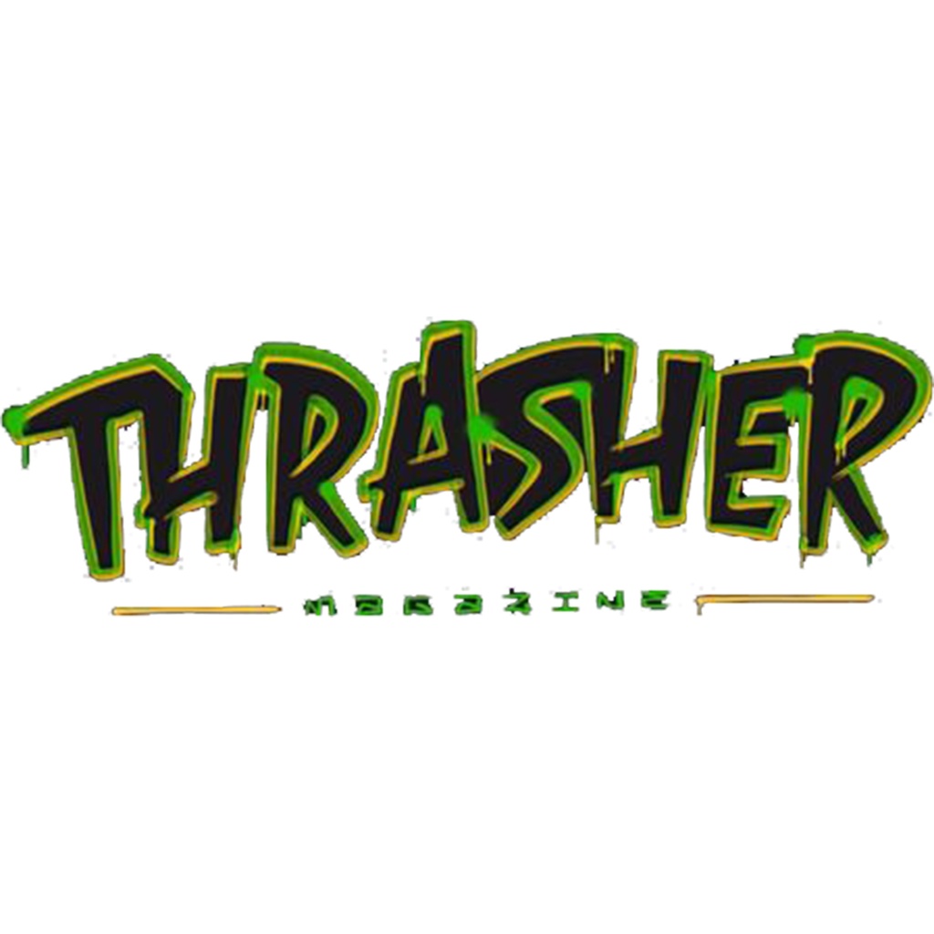 - Logo Thrasher in trực tiếp lên vải bằng bàn ủi, bàn là