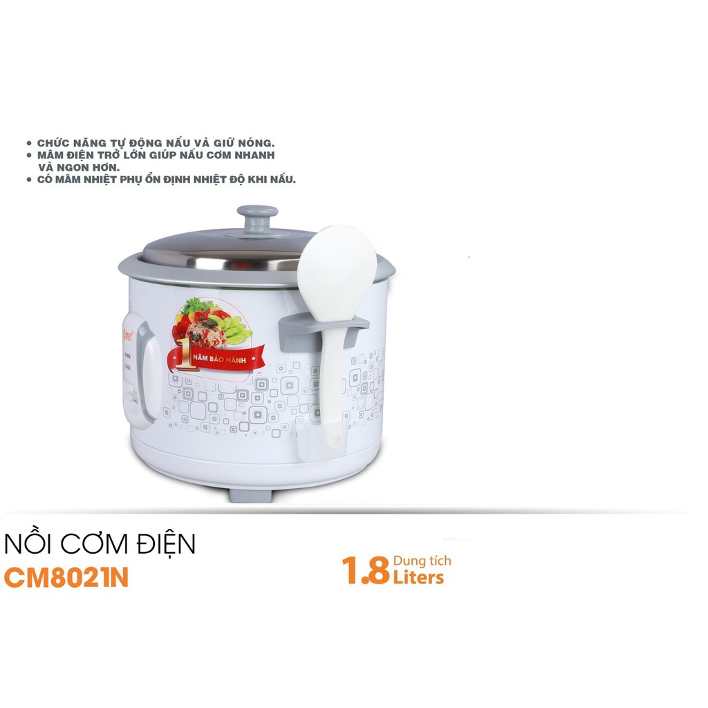 Combo Nồi cơm điện nắp rời 1.8L và chảo chống dính COMET - CM8021 & CH11-26 | BigBuy360 - bigbuy360.vn