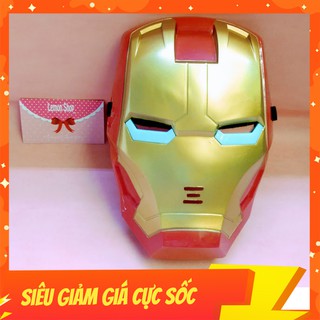 Đồ Chơi Mặt Nạ Ironman - Mặt Nạ Người Sắt Có Đèn Phát Sáng Xanh, Nhựa Cao Cấp, Siêu Chắc Chắn
