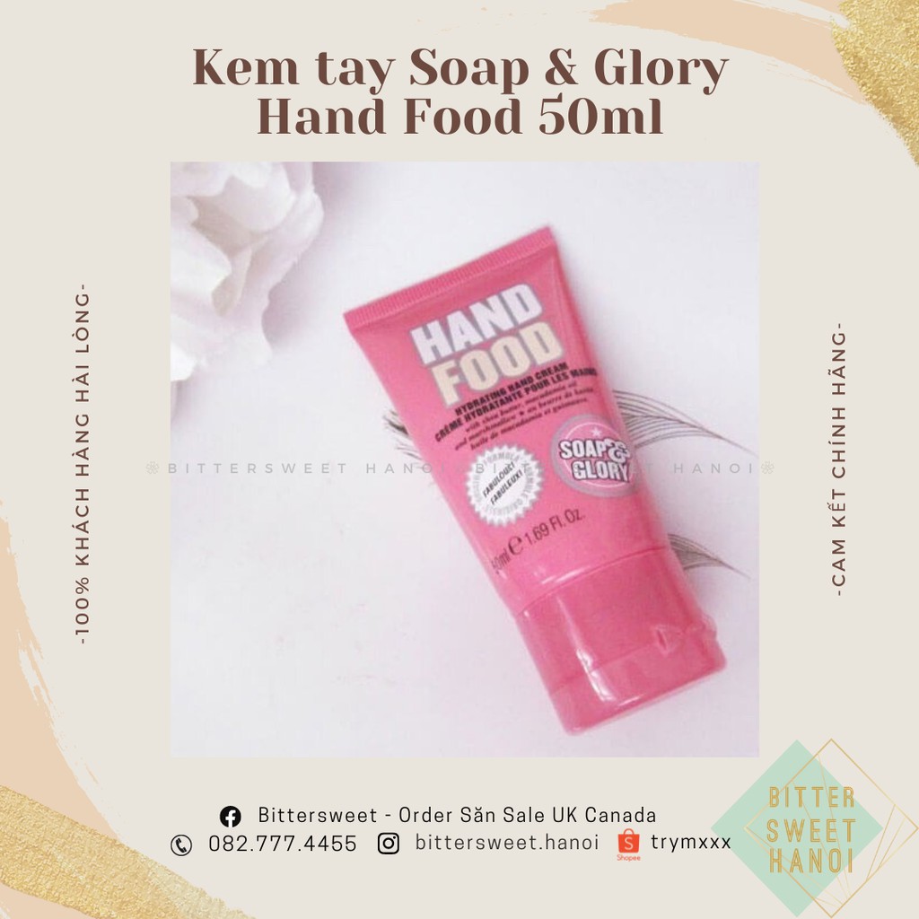 Kem dưỡng tay Soap &amp; Glory Hand Food Hydrating Hand Cream 50ML