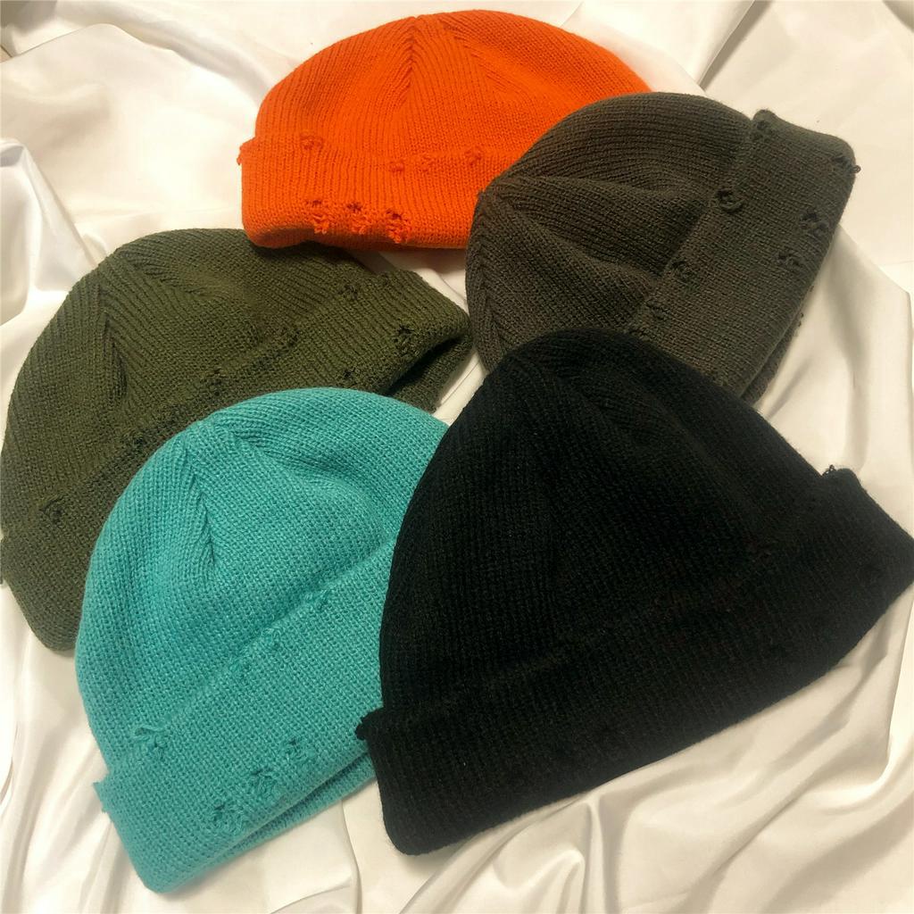 Mũ Len Dệt Kim Thiết Kế Rách Phong Cách Hàn Quốc 22141