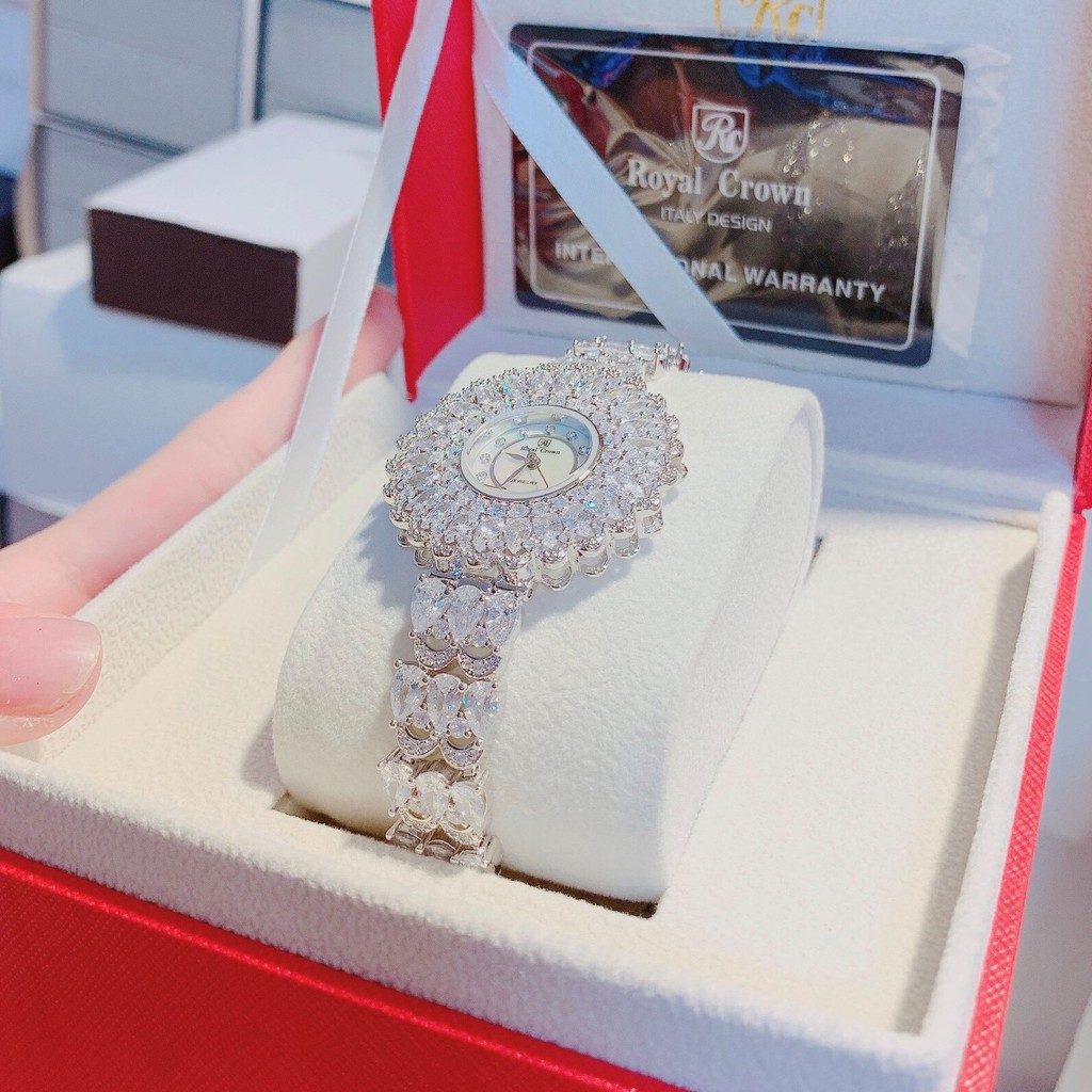 Đồng Hồ Nữ Royal Crown 6804 Silver 36mm