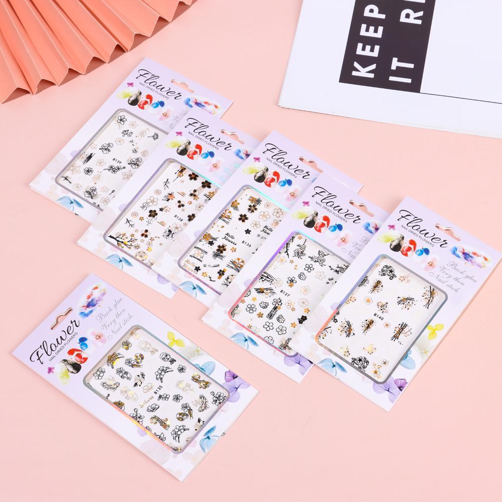 Hình Dán Móng Tay Heceh Màu Đen Lấp Lánh|Miếng Dán Trang Trí Móng Tay Thủ Công Họa Tiết Ba Chiều