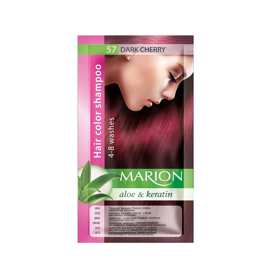 [Màu đỏ Cherry] Dầu gội nhuộm tóc Marion hair color shampoo