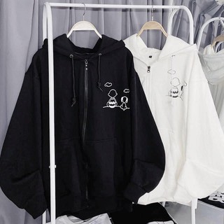 Áo Khoác Hoodie Zip Ulzzang có kéo khóa BIN - Ginni Hoodie