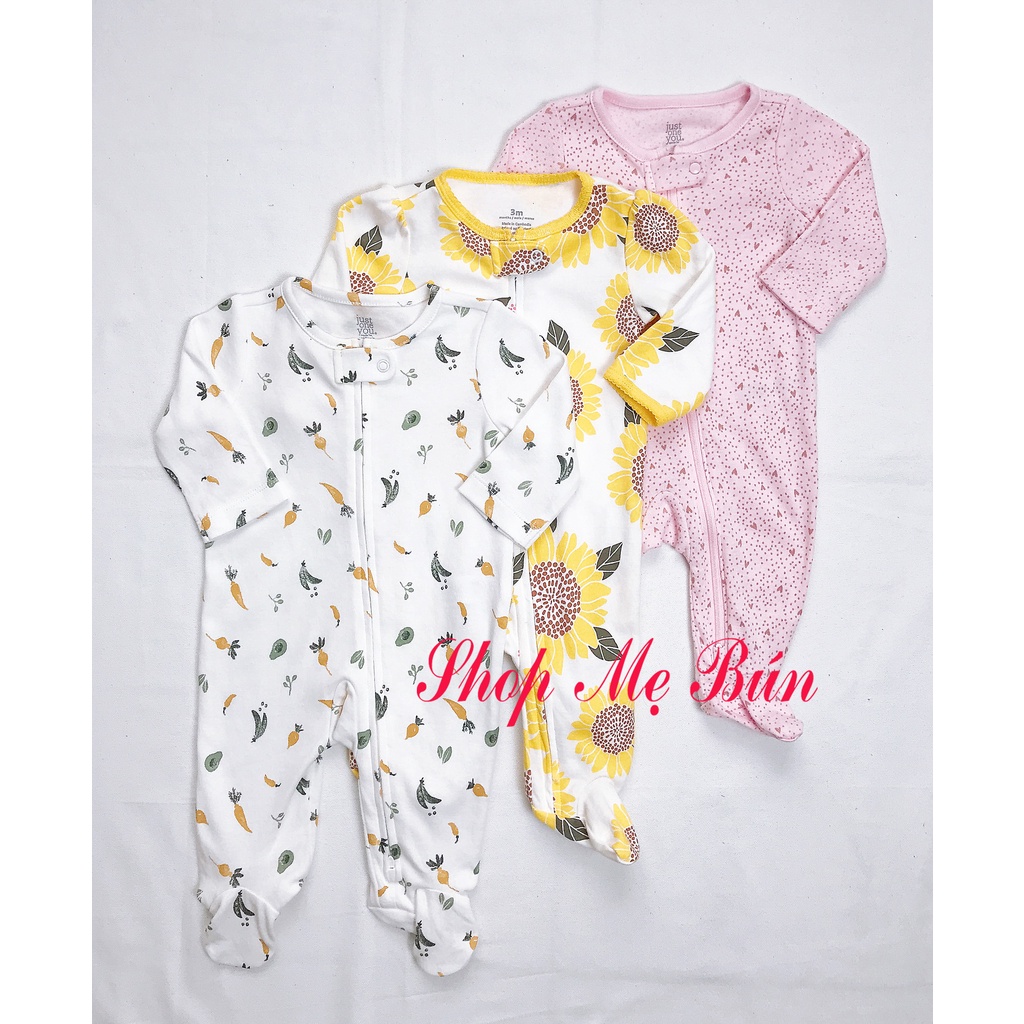Bộ liền thân cotton 100% bodysleep cotton, body cho trẻ sơ sinh