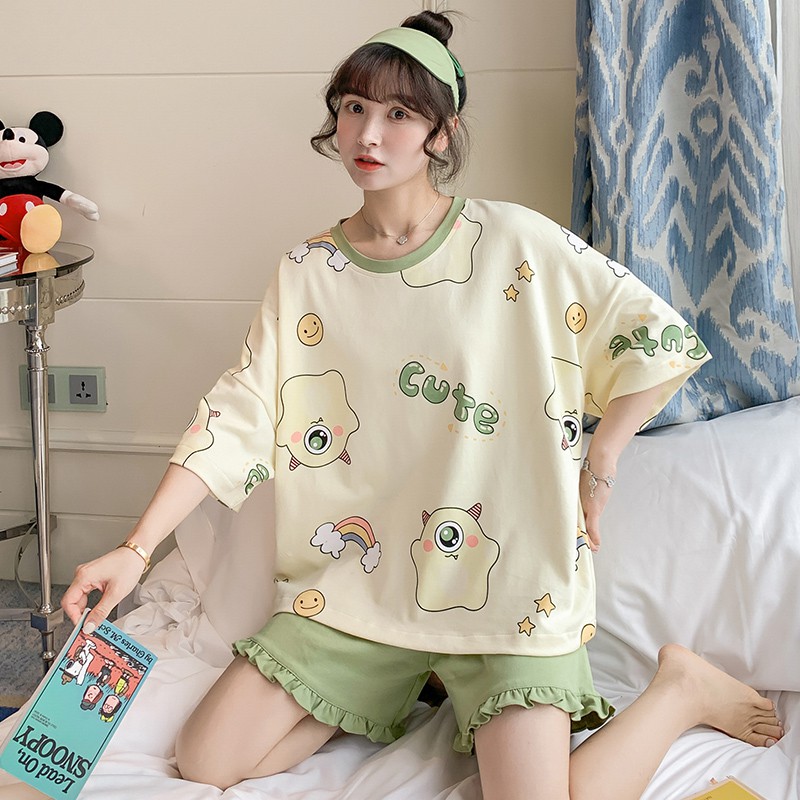 Đồ bộ mặc nhà mùa hè nữ cotton cao cấp bigsize tay lửng SAMSU MT06