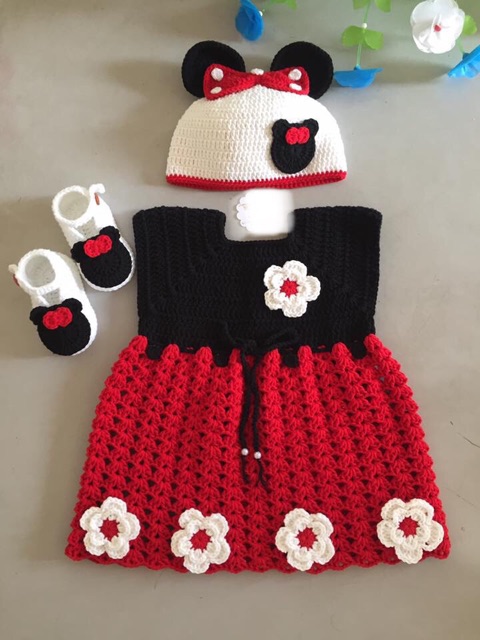 set len handmade cho bé(gồm váy nón giày, có thể tách set)