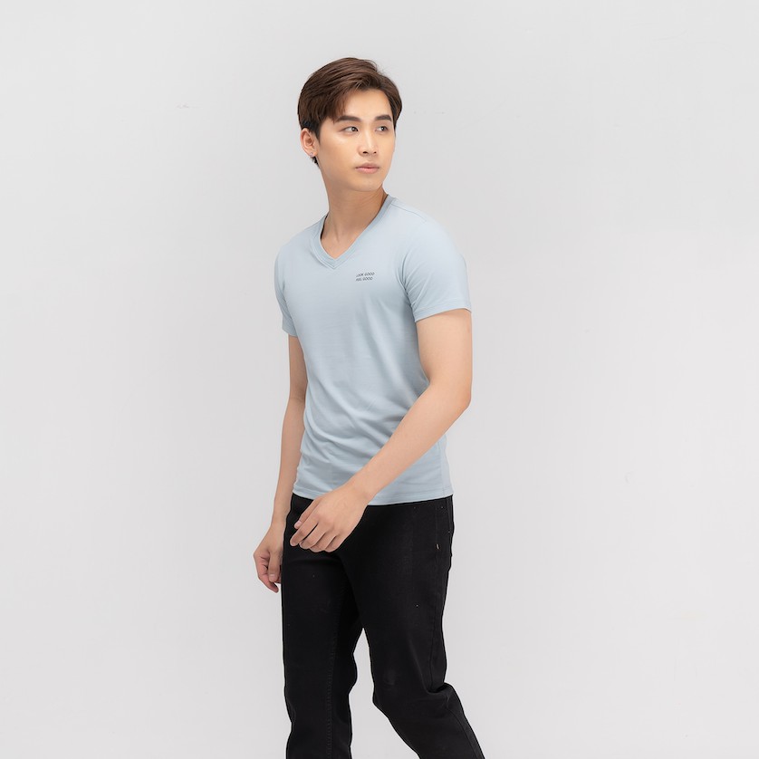 Áo phông nam Yody cổ tim chất liệu thun cotton mềm mịn, tham hút mồ hôi tốt PPM3997 | BigBuy360 - bigbuy360.vn