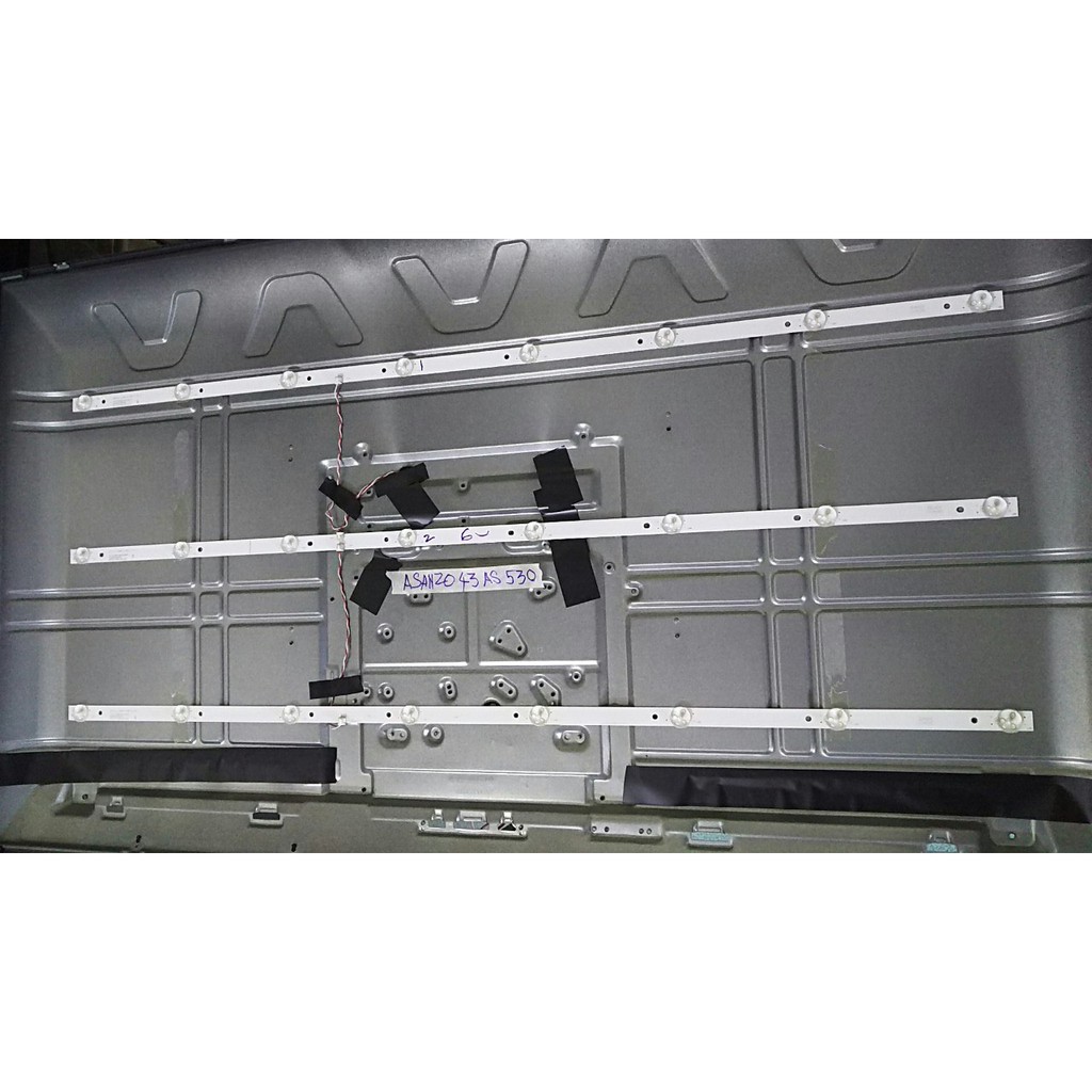 Asanzo 43AS530 #43FH960S - Bộ 3 thanh 8 led cho Tivi Asanzo 43AS530 và các dòng tương tự #XY320