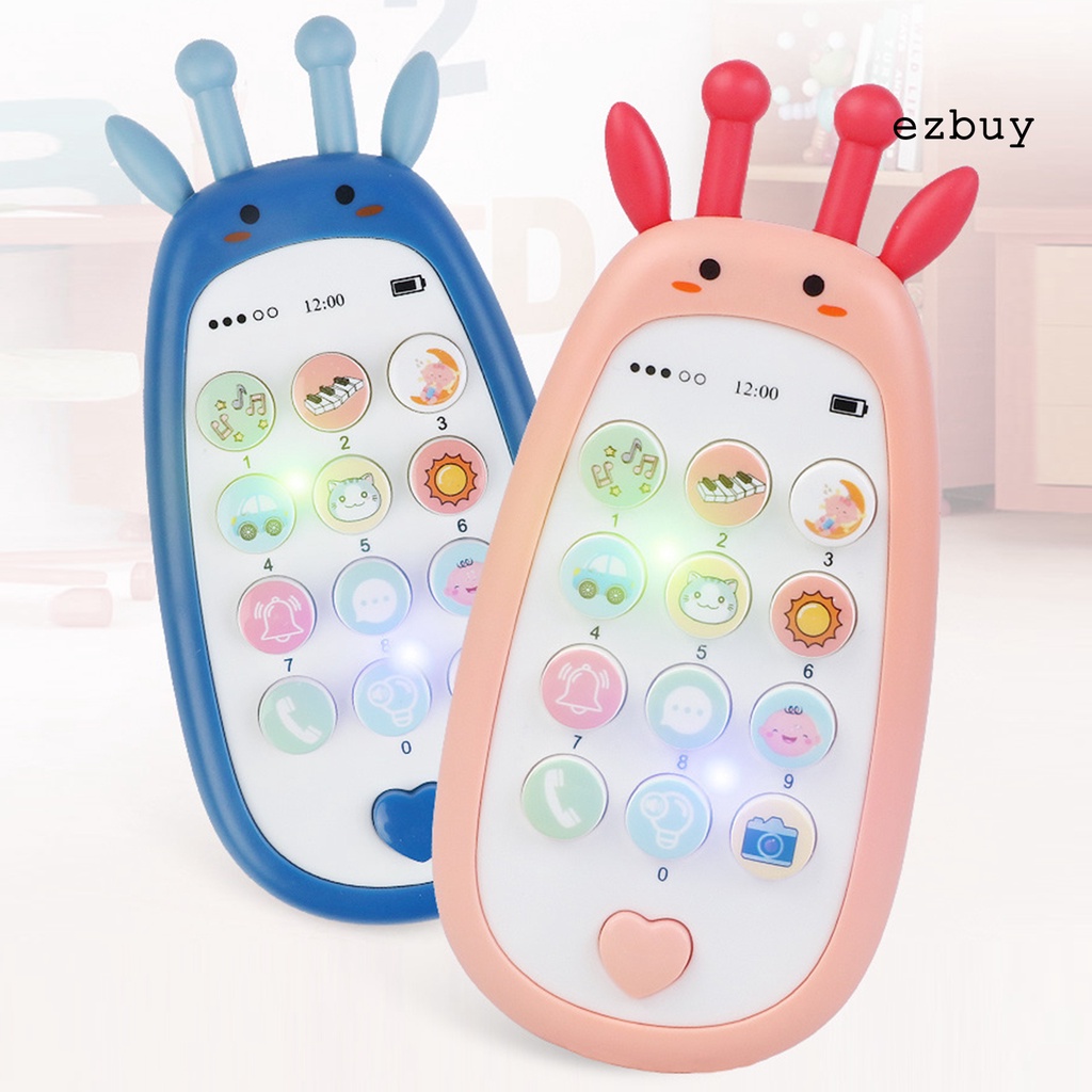 Điện thoại đồ chơi có đèn và âm thanh vui nhộn nhiều màu sắc giáo dục cho bé