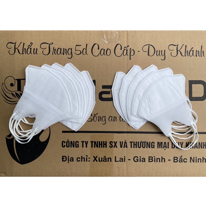 Combo 5 hộp khẩu trang 5D Mask Duy Khánh loại mới hộp đóng 10 cái giúp chống vi khuẩn hiệu quả