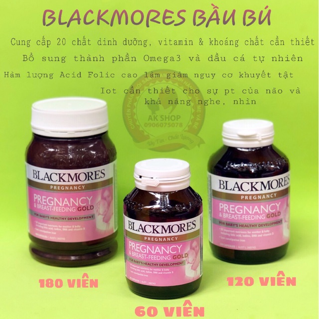 Viên uống bổ sung bầu Blackmores hàng chính hãng