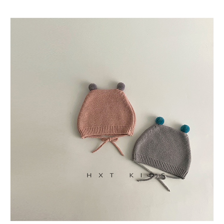 Mũ Len Dệt Kim Giữ Ấm Tai Kiểu Hàn Quốc Dễ Thương Cho Bé