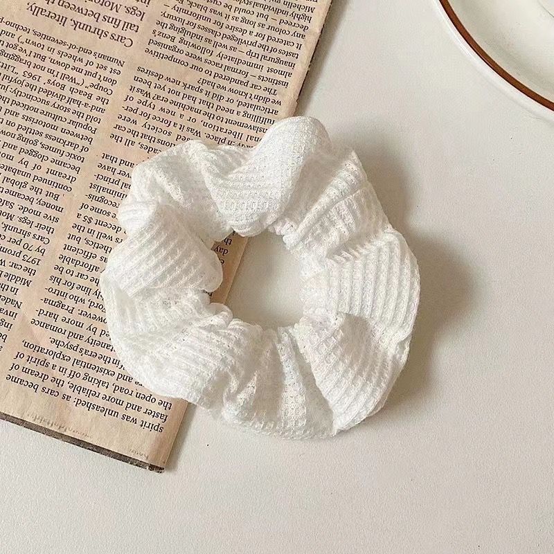 Dây Buộc Tóc Vải Scrunchies, Dây Cột Tóc Vải Trơn Nhiều Màu Xinh ắn, Phong Cách Hàn Quốc