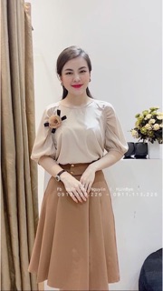 Chân váy xoáy xếp ly CVS012193
