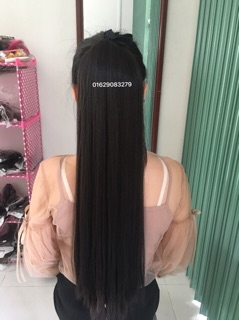 Tóc cột bấm thẳng dài