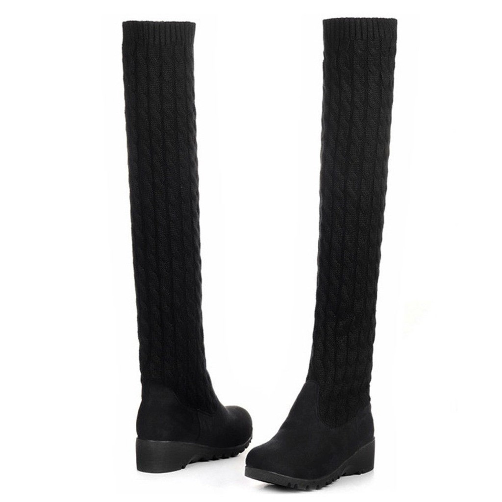 Giày boot nữ cao qua gối cổ cao qua gối mùa đông | BigBuy360 - bigbuy360.vn