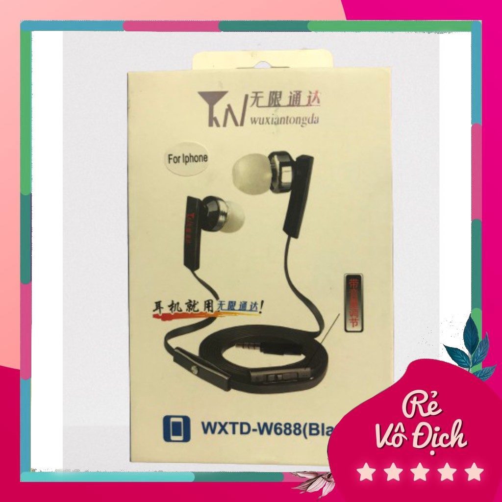 Tai nghe điện thoại Bass nghe đỉnh cực hay tới bến , có mic -W688