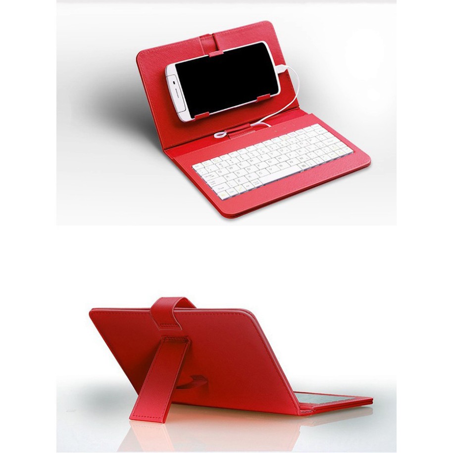 ⭐Bàn phím chơi game ⭐ Bao da bàn phím kèm chuột có dây sử dụng cho điện thoại, ipad, máy tính bảng... ⭐ Kết nối OTG