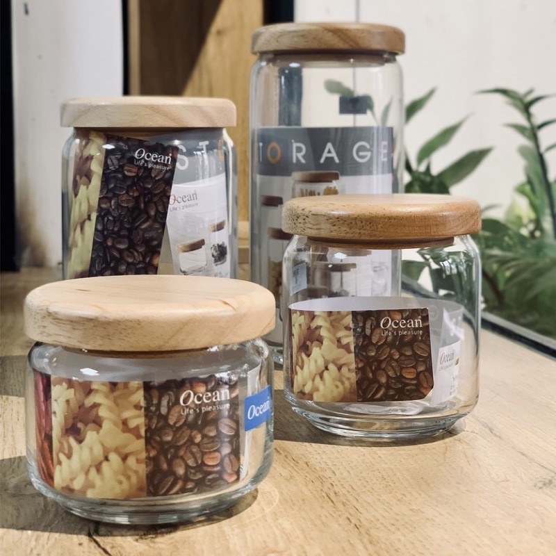Combo 3 hũ thủy tinh Ocean hũ đựng gia vị, bánh.. tiện lợi, đẹp cho nhà bếp