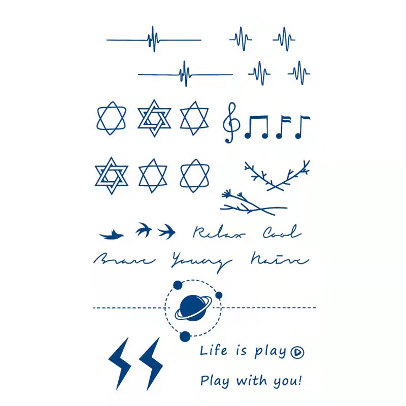 Hình xăm dán tạm thời chống nước lâu trôi 15 ngày kích thước 18cm * 11cm