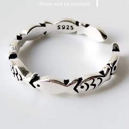 Nhẫn Nam Nữ Titan Không Gỉ Fish Ring Nhẫn Cá Freesize Màu Bạc Thời Trang - Fish Ring Nam Nữ Đẹp Maxshopdoc