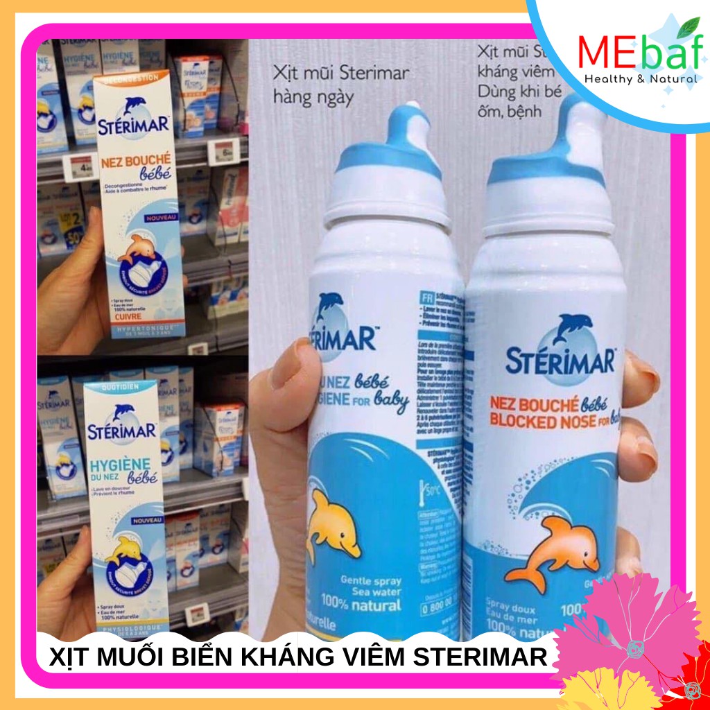 Xịt Muối Biển Kháng Viêm Sterimar Pháp 3M