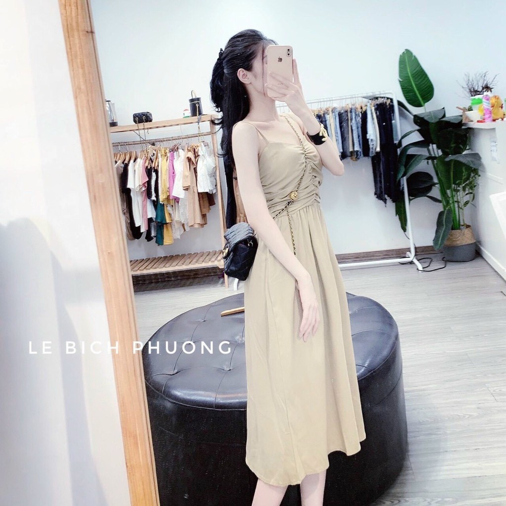 Đầm Nữ, Váy 2 Dây Nữ Rúm Ngực Dáng Dài Xòe Siêu Xinh Hàng Loại 1 Hot Trend | BigBuy360 - bigbuy360.vn