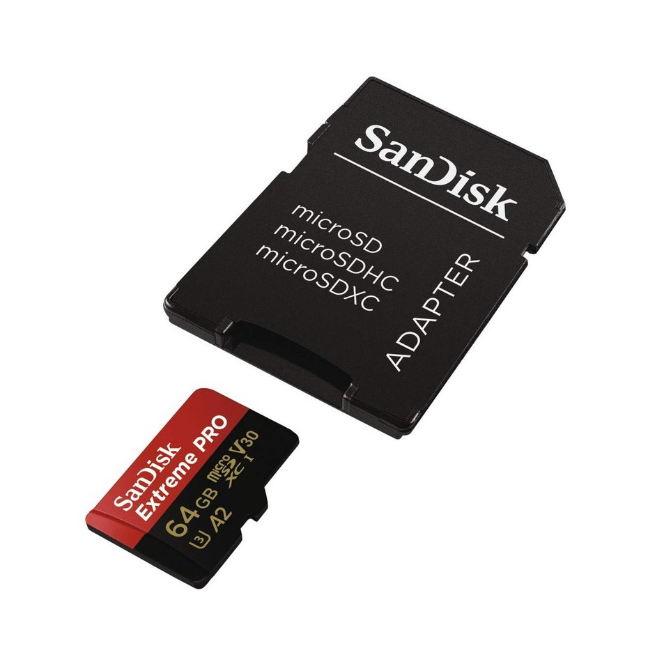 Thẻ nhớ microSDXC SanDisk Extreme Pro 64GB V30 A2 tốc độ upto 170MB/s + Adapter