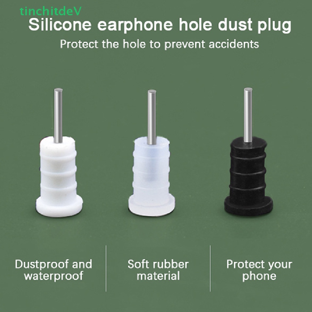 Set 10 Nút Cao Su Silicone Mini 3.5mm Chống Bụi Cho Jack Cắm Tai Nghe / Điện Thoại Thông Minh