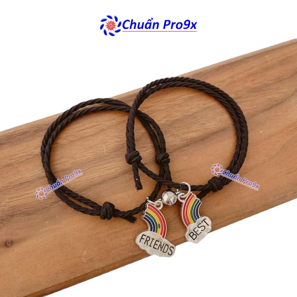 Bộ 2 vòng đeo tay LGBT lục sắc cầu vồng cho cặp đôi/bạn thân