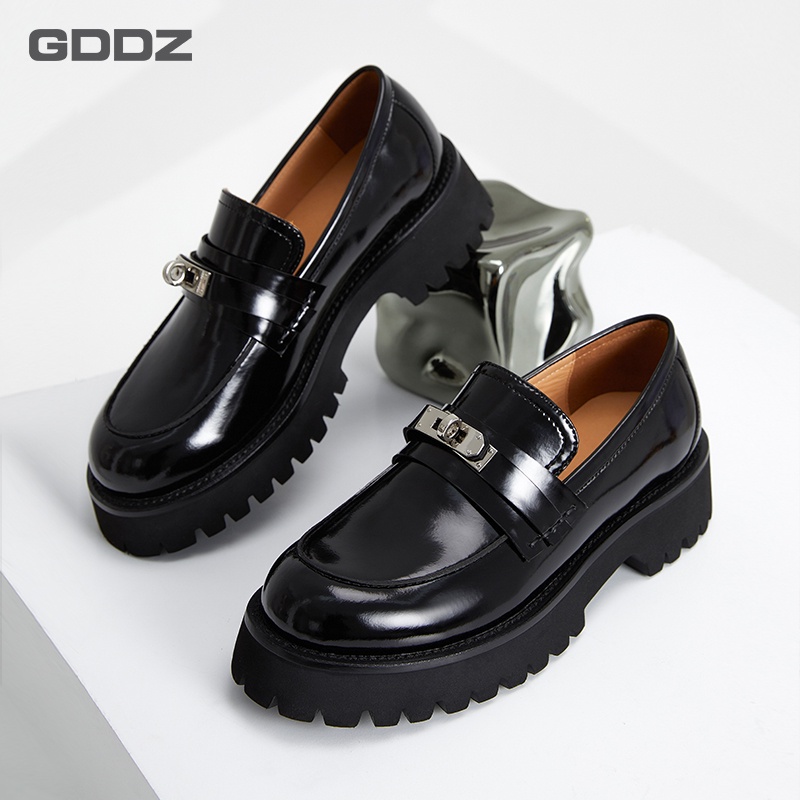 Giày Da Đế Dày Phong Cách Anh Quốc Thời Trang Xuân Thu 2022 Cho Nữ