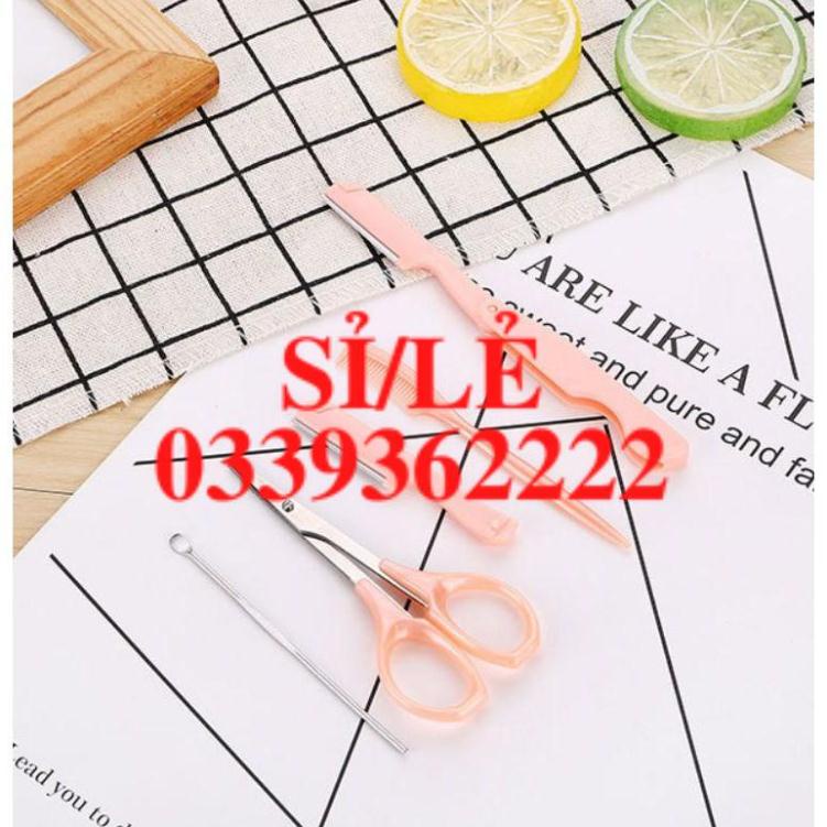 [ HAIANHSHOP ] Bộ dụng cụ cắt tỉa lông mày 5 món - Bộ Kit tỉa lông mày chuyên dụng  Duashop &gt;