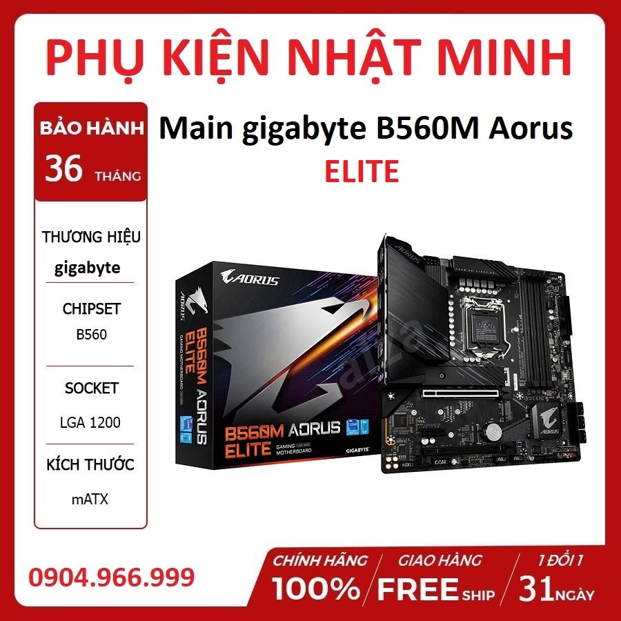 [Giảm Sốc] Main gigabyte B560M Aorus - Asus TUF B560M Plus- MSI B560M MORTAR SK 1200 hàng chính hãng BH 36 tháng