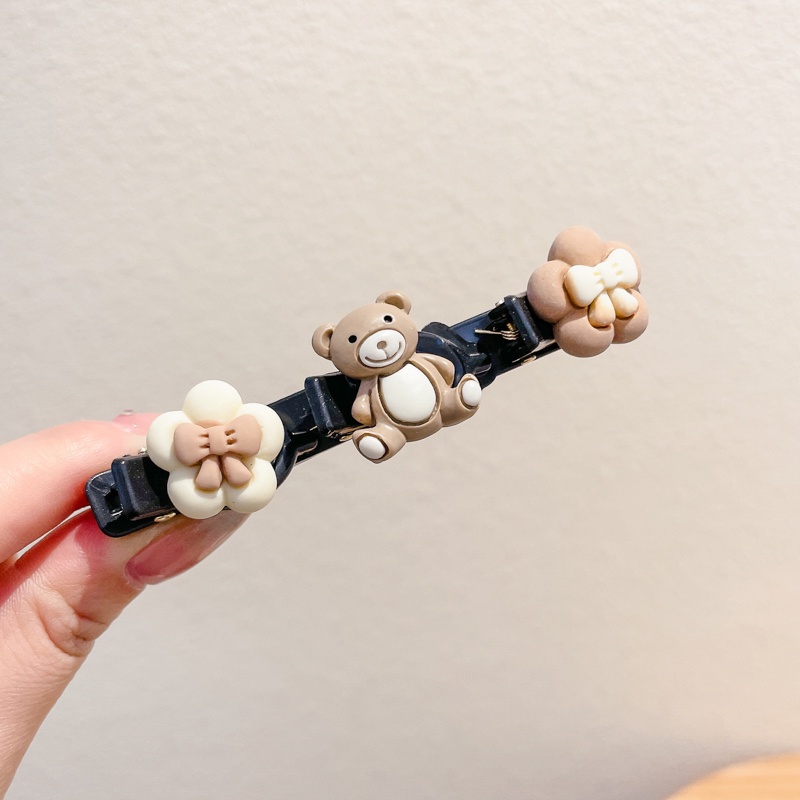 Kẹp Tóc Hình Gấu Hoạt Hình Phong Cách Hàn Quốc Dễ Thương