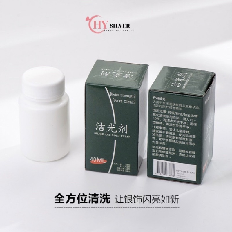 Chai nước vệ sinh vàng bạc làm sáng vàng bạc đơn giản tại nhà nước rửa trang sức bạc