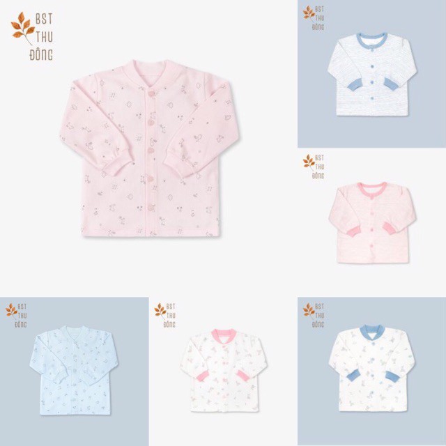 [MIO mỏng mát] Áo Dài Tay Cài Giữa 100% Cotton Mềm Mịn MIOMIO (0m-24m) form rộng