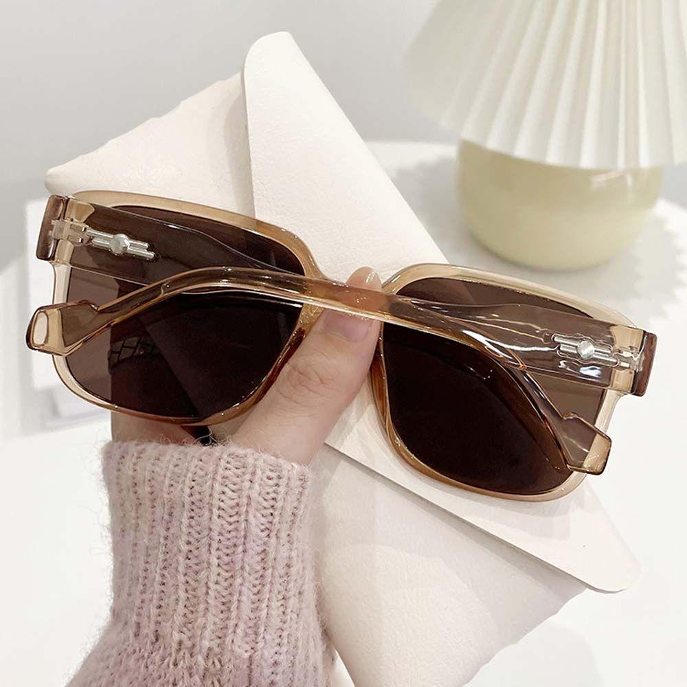 Kính Chống Tia UV400 Gọng Vuông Lớn Phong Cách Retro