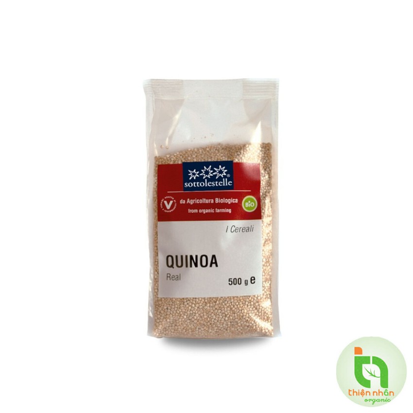 Hạt diêm mạch Quinoa trắng hữu cơ Sottolestelle 500g