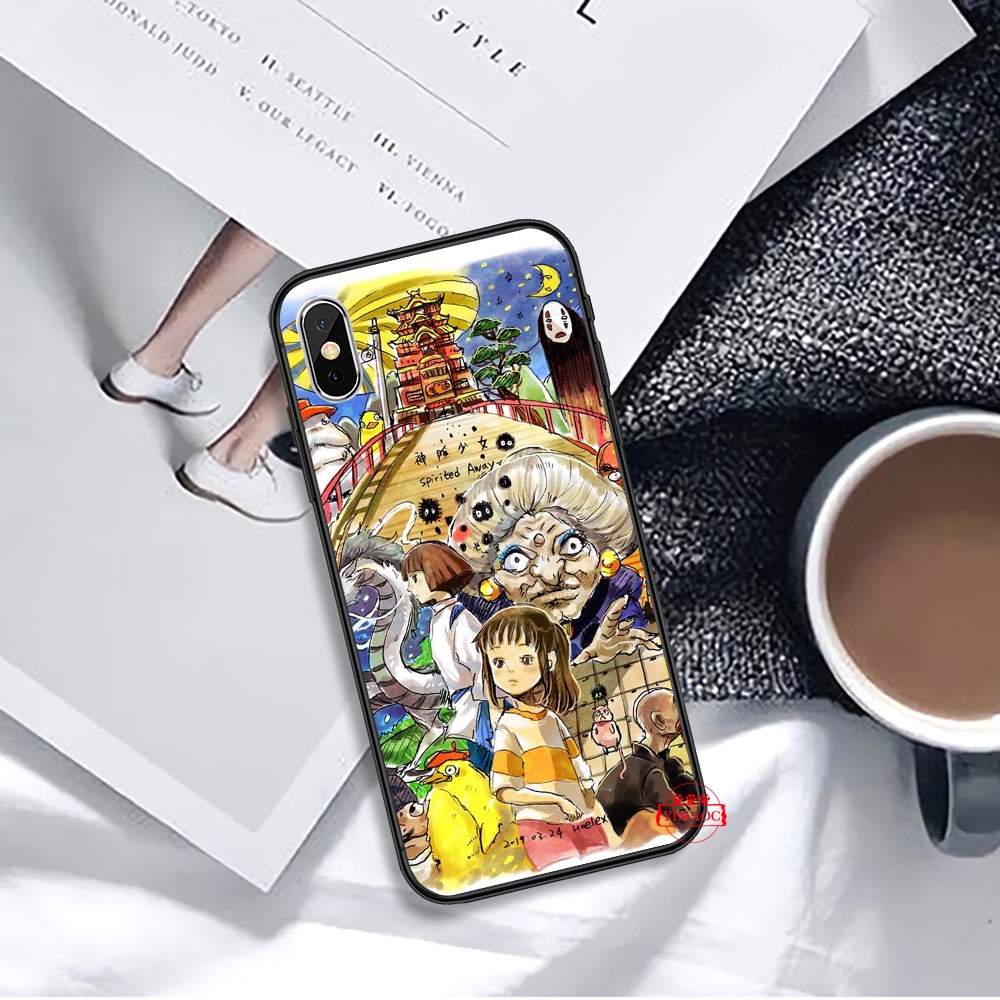 Ốp điện thoại in hình Totoro Spirited Away Ghibli cho iPhone 6 6S 7 8 Plus X XS XR 11 Pro Max